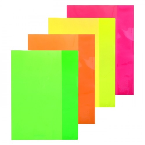 Набор пластиковых обложек Glossy Neon для контурных карт, атласов и тетрадей А4, ПВХ